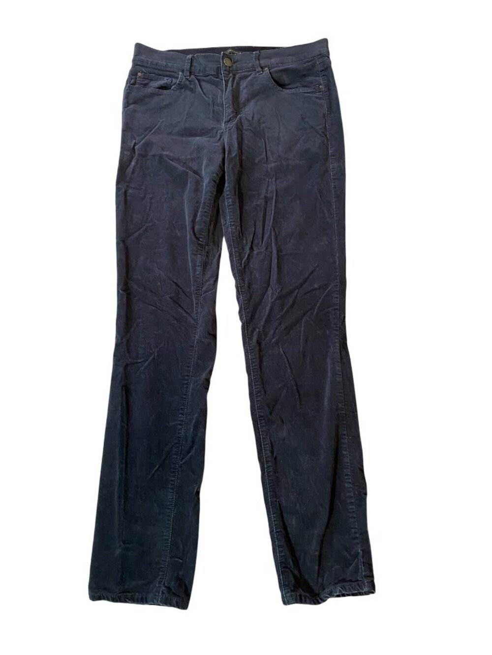 Ann Taylor Womens Navy Blue Modern Skinny Corduroy Pants Size 8